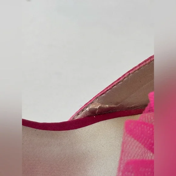 Vintage 90s Y2K Style Chilis Tira Satin Fuschia Pink Strappy Heel Sandals Shoes - Picture 7 of 11